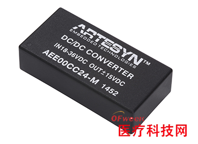 雅特生科技推出符合医疗设备安全标准的全新10W直流/直流电源转换器