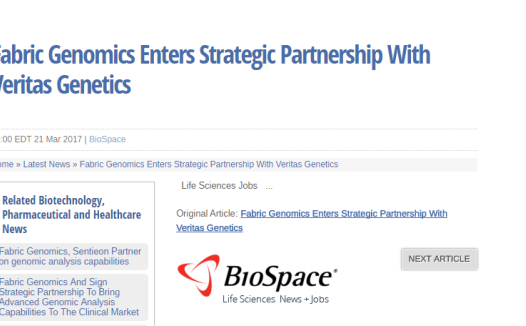 奕真生物联手Fabric Genomics推动普及基因测序市场